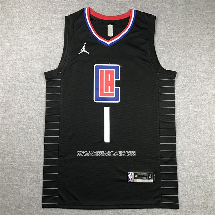 James Harden NO 1 Camiseta Los Angeles Clippers Statement 2021-22 Negro